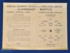 1938 ESFA Cup semi/final replay Aldershot v Bootle Boys 23 April 1938 at the Recreation Ground,