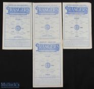 1960/61 Rangers home programmes v Partick Thistle (SLC), Celtic (SLC), Dundee (SLC), Motherwell (