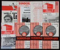 Selection of Sunderland home match programmes 1960/61 Tottenham Hotspur (FAC), 1961/62 Port Vale (