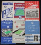 1954/55 Manchester Utd away match programmes v Burnley, Sheffield Utd, Everton, Aston Villa/Aston