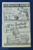 Pre-War Newcastle United v Norwich City 1936/37 Programme 27 December 1938 very slightly creased, no