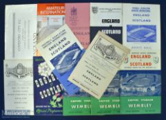Collection of England v Scotland amateur international match programmes to include 1950, 1952, 1954,