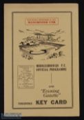 1953/54 Middlesbrough v Manchester Utd Div. 1 match programme at Ayresome Park 16 September 1953;