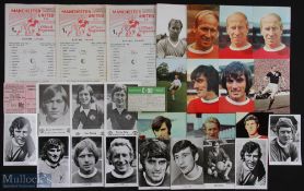 1971-1972 Manchester United Football Reserves programmes, 3 single sheets Reserves Football