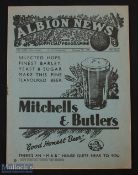 1937/38 West Bromwich Albion v Grimsby Town Div.1 match programme 5 February 1938 at the