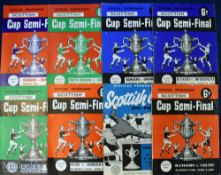 Collection of Scottish Cup semi/finals to include 1960 Rangers v Celtic, 1961 Dunfermline v St