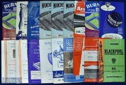 Collection of Manchester Utd away match programmes to include 1954/55 Manchester City (FAC) , 1957/