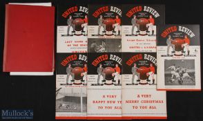 1951/52 Manchester Utd (Champions) home match programmes to include Burnley, Arsenal, Chelsea,