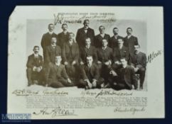 Very Rare 1904 British Lions Signed Menu Pages: On glossy white paper, a foldover sheet, 4 sides,