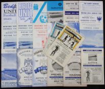 Selection of Bedford Town home match programmes 1949/50 Yeovil Town, 1952/53 Llanelly, 1955/56
