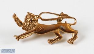 1997 British & I Lions Rugby Pin Badge: Brass lion pin badge - issued for the tour to South