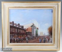 Robert (Bob) Richardson (b.1938) Manchester United Sir Matt Busby Way, Old Trafford original artwork
