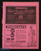 1935-36 Liverpool v Swansea Town Football Programme, January 11th, 1936, FA Cup match ex binder