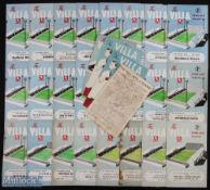 Collection of Aston Villa home match programmes 1947/48 Derby County, 1948/49 Manchester City,
