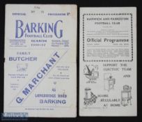 1938/39 Essex Senior Cup match Harwich & Parkeston v Leytonstone 11 February 1939, gatefold issue,