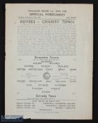 Scarce war time 1940/41 North Regional League programme Doncaster Rovers v Grimsby Town 23