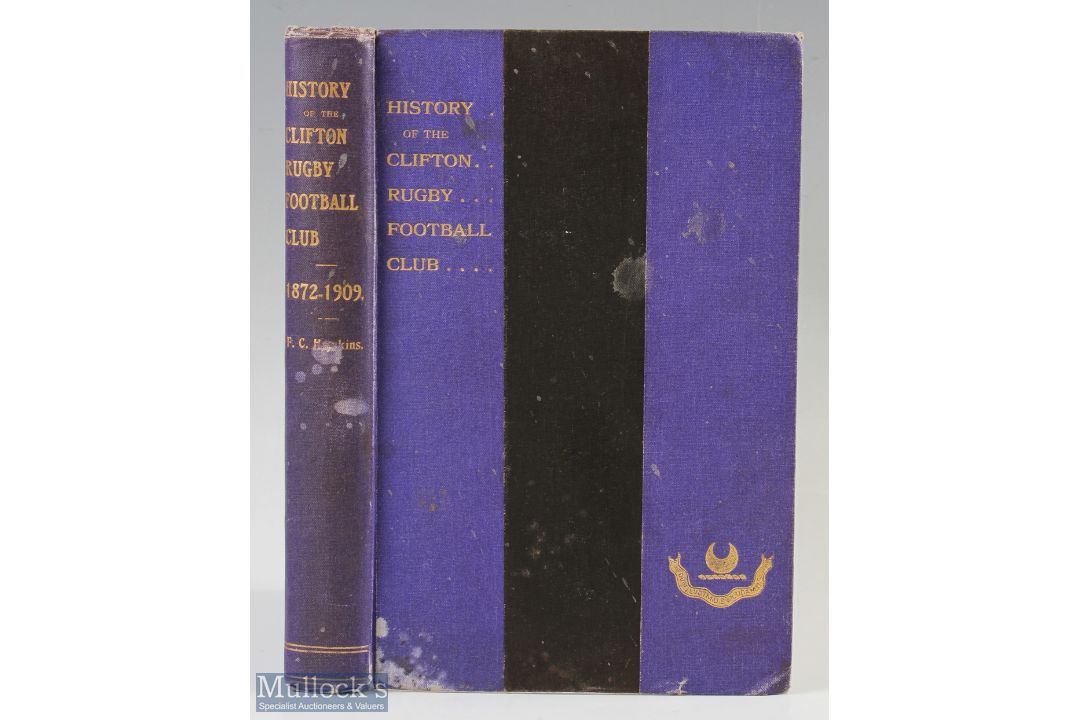 Rare 1909 Clifton RFC Rugby History Volume: Well-known and much-coveted, limited edition blue-and-