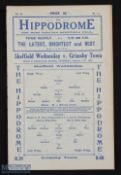 1930/31 Sheffield Wednesday v Grimsby Town Div. 1 match programme 17 January 1931 at Hillsborough;