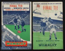 1951 FA Cup final match programme Blackpool v Newcastle United 28 April 1951; 1952 FAC final match