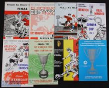 Collection of European Cup Final programmes, all reprints, to include 1962 Benfica v Real Madrid (