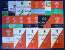 1956-76 Wales etc Five Nations Rugby Programmes (20): Games between England & Wales 1956, 58, 60, 63