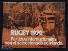 Very Rare 1970 Argentina v Ireland 2nd Test Rugby programme: Another rarely-found, excellent issue