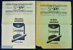 1963 Australia in South Africa Rugby Programmes (2): The A5 flimsy-paper W Province official issues,