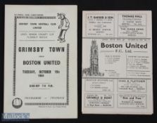 Lincolnshire Senior County Cup 1956/57 Grimsby Town v Boston Utd programme 16 October 1956, 4