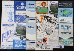 Selection of Bolton Wanderers away match programmes 1951/52 West Bromwich Albion (FAC – 4 page