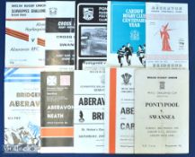 WRU Cup Semi Finals etc Rugby Programmes (10): Semis: Pontypool v Swansea 1976, Aberavon v Cardiff