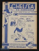 1938/39 Chelsea v Grimsby Town Div. 1 match programme 11 March 1939; ex. b.v. strong spine with
