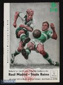 1959 European Cup Final programme Real Madrid v Stade Reims at Stuttgart 3 June 1959, fair