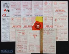 Selection of Clapton FC home match programmes 1948/49 Hendon, 1949/50 Walthamstow Avenue (poor),