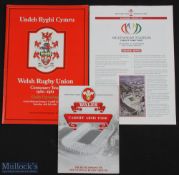 Items of Welsh Rugby Interest (3): Gala Opening of Centenary Year 1980, Development of old Arms Park