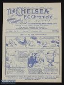 1930/31 Chelsea v Grimsby Town Div. 1 match programme 27 December 1930; ex. b.v. neat spine, overall