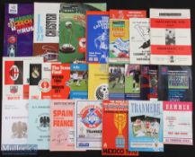 Selection of football programmes to include 1975/76 Anglo-Italian final 2nd leg West Ham Utd v