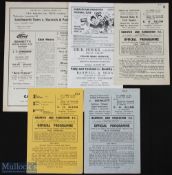 Selection of Harwich & Parkeston home programmes 1949/50 King's Lynn (East Anglian Cup s/f), 1950/51