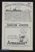 1946/47 Grimsby Town v Charlton Athletic Div. 1 match programme Xmas Day 1946; good.