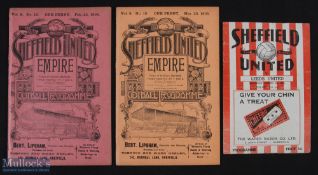 1904/05 Sheffield Utd v Blackburn Rovers, Division 1 football programme 25 March; ex-bound volume