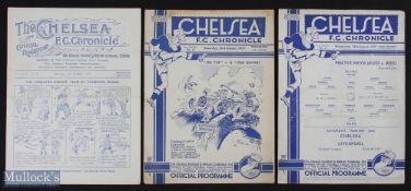 1937/38 Chelsea public practice match Blues v Reds single sheet football programme 18 August 1937;