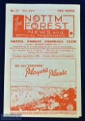 1945/46 Nottingham Forest v Newport County league south match programme 23 April 1946; 4 pager,