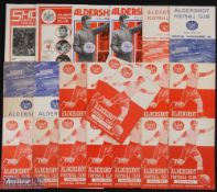 Selection of Aldershot home programmes 1959/60 Notts. County, Darlington, 1960/61 Rochdale, Stoke