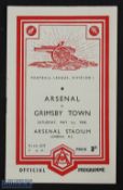 1947/48 Arsenal v Grimsby Town Div. 1 match programme 1st May 1948 at Highbury; NB: Arsenal were
