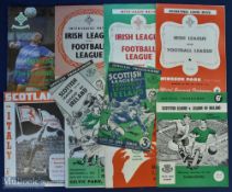 Selection of inter league match programmes to include Scottish League v League of Ireland 1948 (