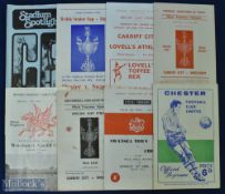 Selection of Welsh Cup final match programmes to include 1959 Cardiff City v Lovell's Athletic (