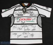 Ospreys Signed BNWT Signed 2000s Jersey: Large Boys' Jersey, white with grey and black detail,