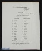 1970/71 Grimsby Town v Bolton Wanderers single sheet friendly match programme 23 January 1971 at