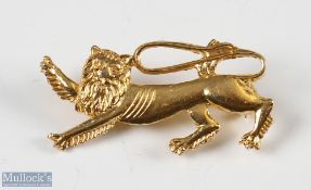 1989 British & I Lions Rugby Pin Badge: Brass lion pin badge - issued for the tour to Australia