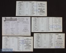 1945-1948 Cambridge Univ Rugby programmes (5): Four trimmed of the regular top margin adverts but