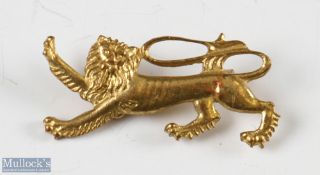 1962 British & I Lions Rugby Pin Badge: Brass lion pin lapel badge - issued for the tour to S Africa